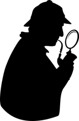 DooFi-Consulting-detective-with-pipe-and-magnifying-glass-silhouette-