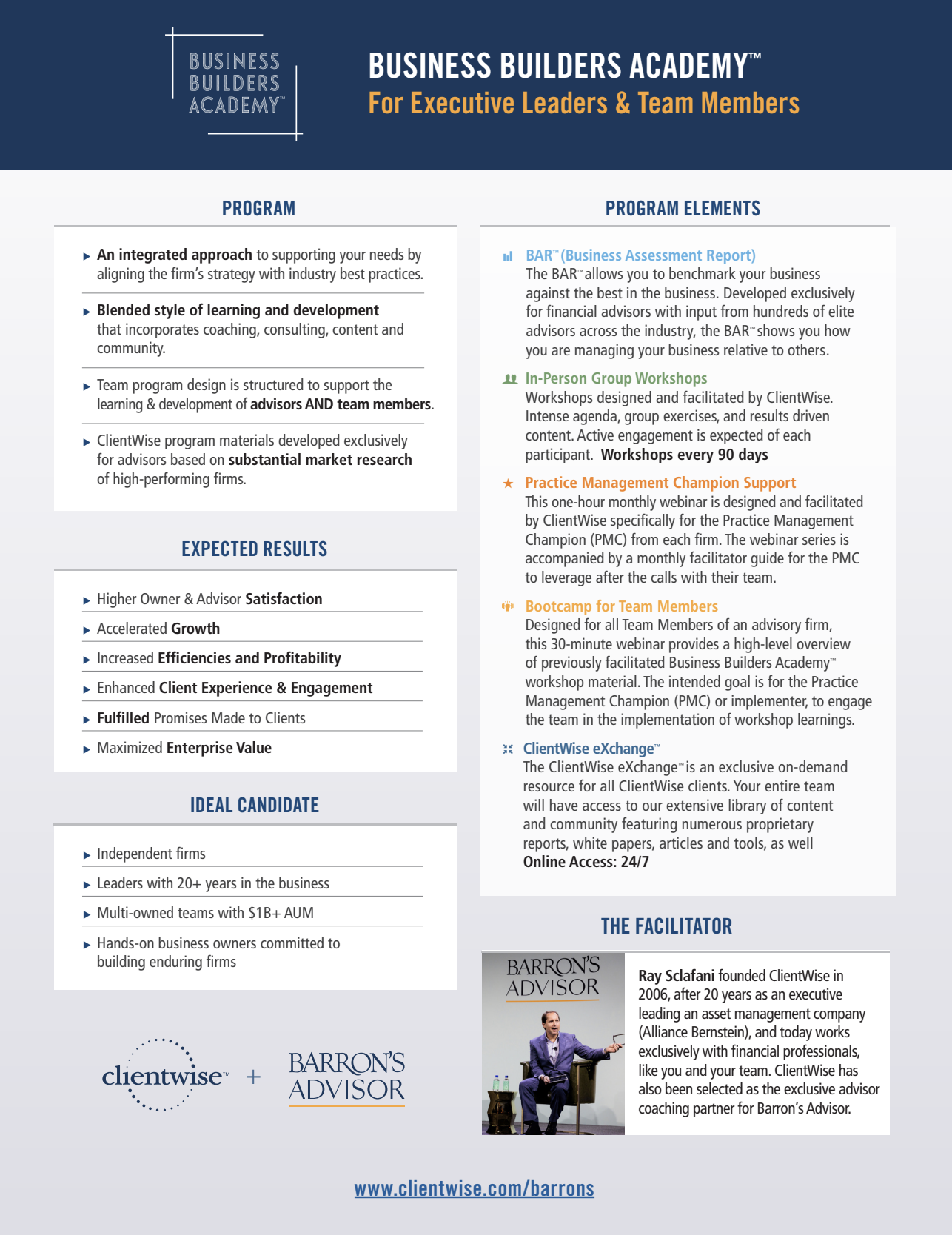 ClientWise & Barron's Business Builders Academy™