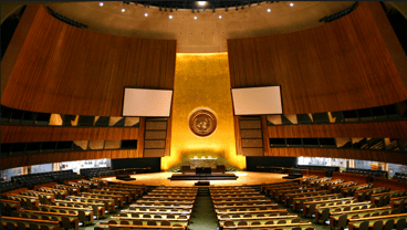 Empty room at the UN