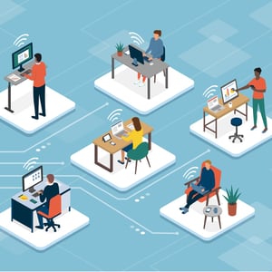 business-company-managing-telework-online-vector-id1217542154