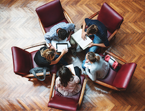 a team of financial advisors working together